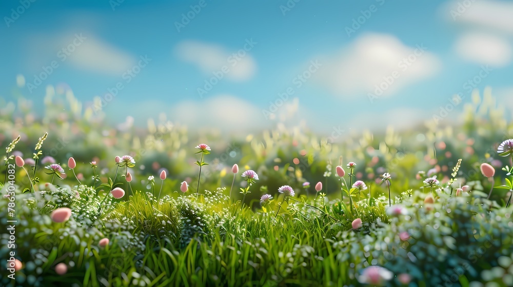 Color fantasy grass landscape abstract poster background