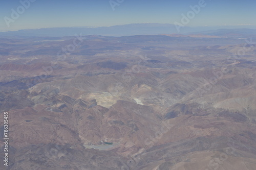 Vista aérea das Cordilheiras dos Andes photo