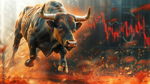 Bullish Momentum, Vibrant Stock Market Scene