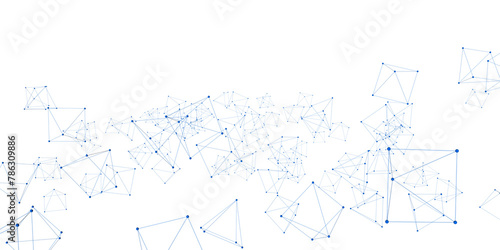 Abstract digital background of points and lines. Glowing black plexus. Big data. Network or connection. Abstract technology science background. 3d vector ... See More
