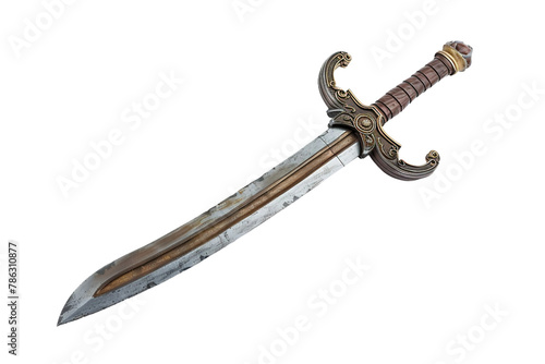 Toy Pirate Sword On Transparent Background.