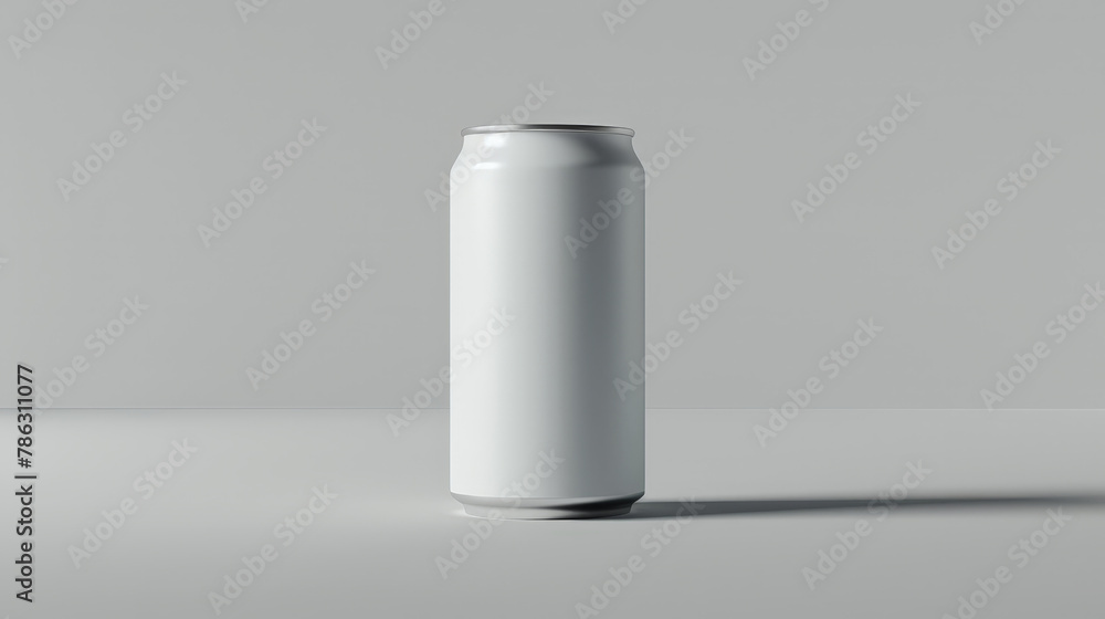 3D render of a white blank energy drink can mockup on white background 3D render of a white blank energy drink can mockup on white background