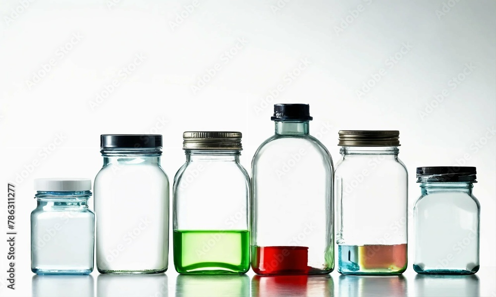 bottles with liquid bottles with liquid