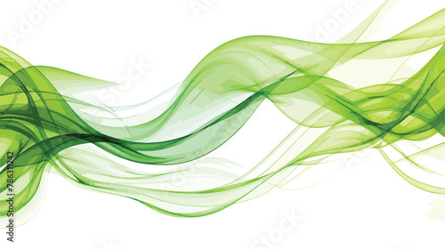 Green swirl abstract background. Green swirling wave