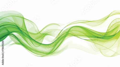 Green swirl abstract background. Green swirling wave