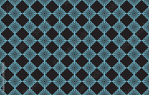 Ikat geometric folklore ornament with diamonds. Tribal ethnic vector texture. Seamless striped pattern in Aztec style. Folk embroidery. Indian, Scandinavian, Gypsy, Mexican, African rug.