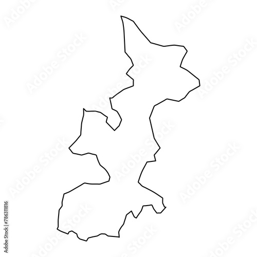 Roskilde Municipality map  administrative division of Denmark. Vector illustration.