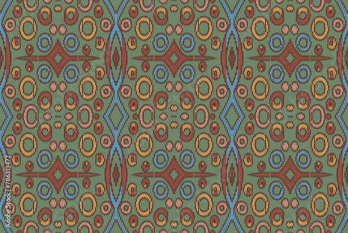 Motif folklore pattern Seamless Native American, Motif embroidery, Ikat embroidery vector Design for Print Texture fabric saree sari carpet. kurta vector patola saree