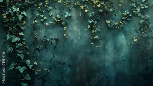 Vine plant wall poster background