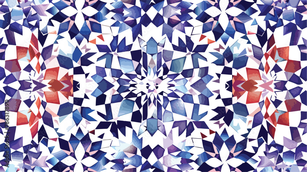 Hexagonal symmetry vector pattern. Geometric ornaments