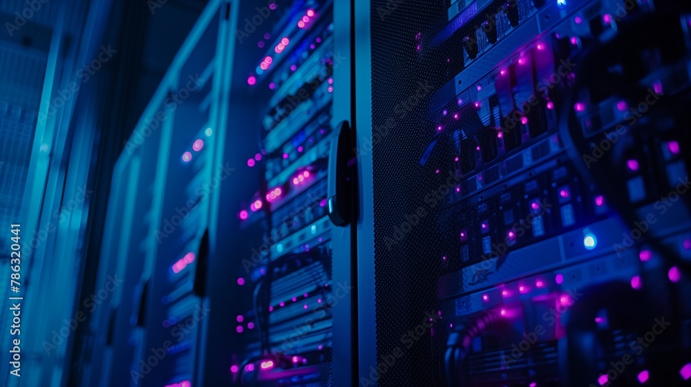 Modern Data Center Server Room Glow Modern Data Center Server Room Glow