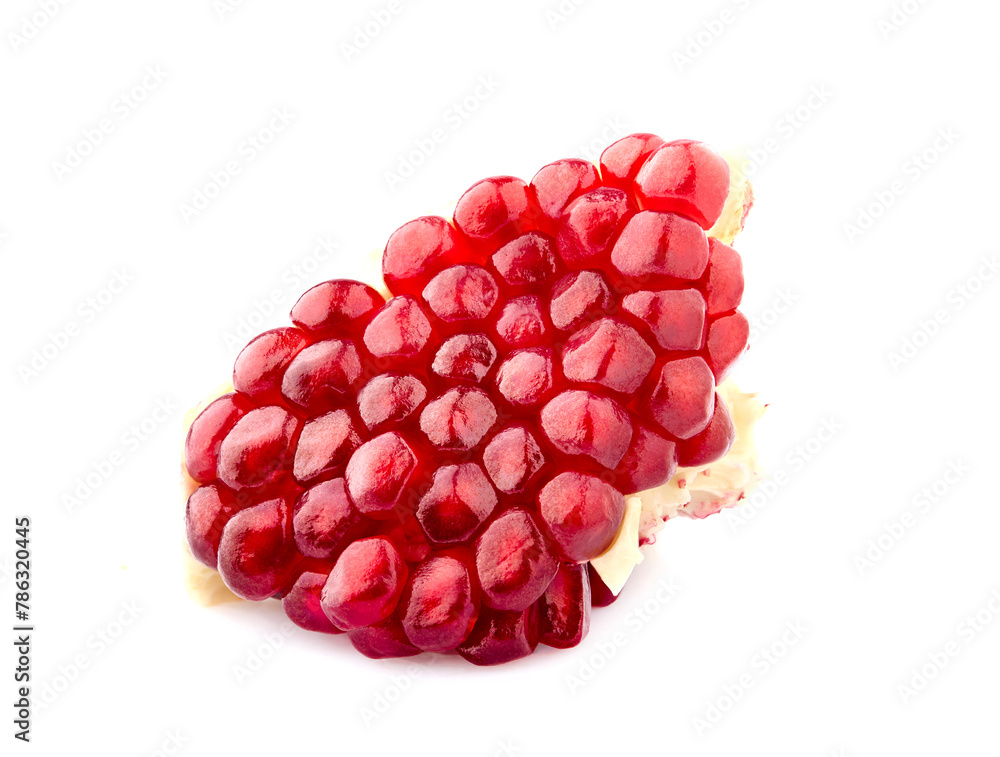 Cut the pomegranate isolated on white background. Cut the pomegranate isolated on white background.