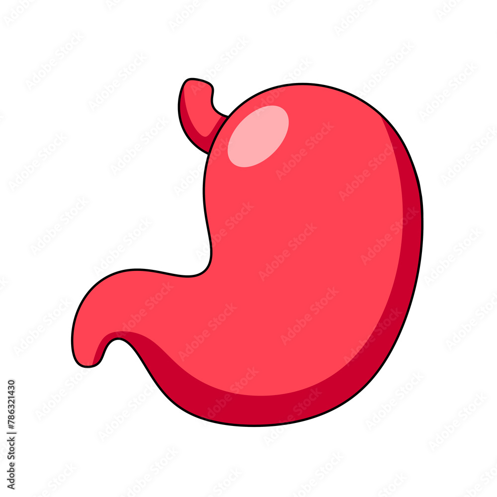 Cartoon Stomach icon.