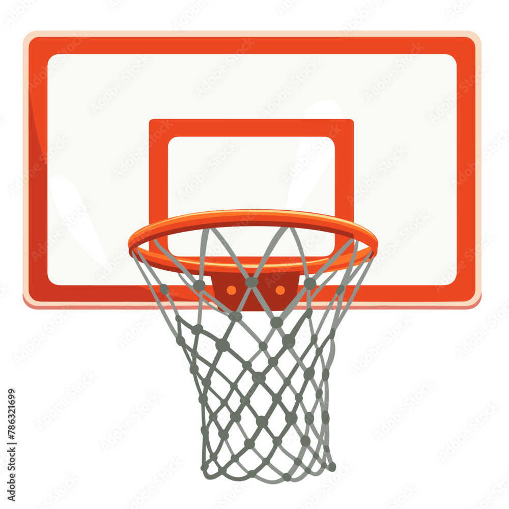vector basketball hoop on white background background .Generative AI