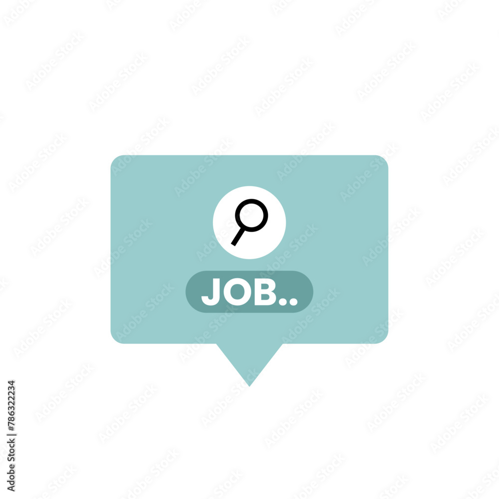 Online vacancy icon. Virtual Job search design