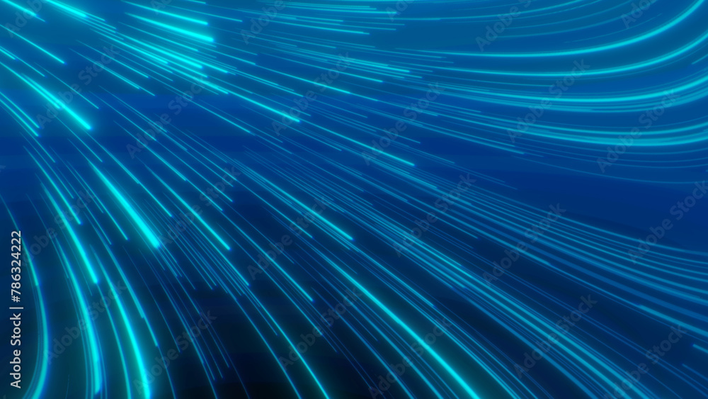 abstract blue digital flowing warp light speed background abstract blue digital flowing warp light speed background