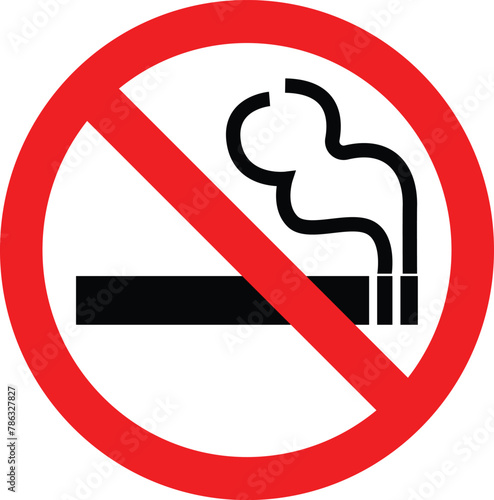 no smoking sign with cigarette