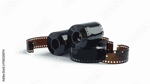 Photo film cartridge camera film roll vector isolated