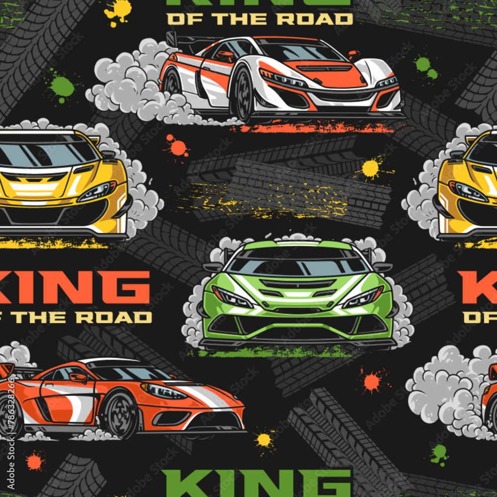 Obraz premium Kings roads colorful pattern seamless