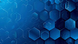 a modern, Abstract blue gradient technology hexagonal background