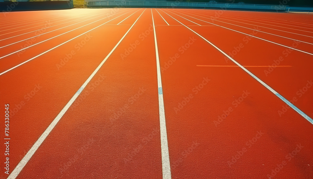 close up top view of running track,clean detail