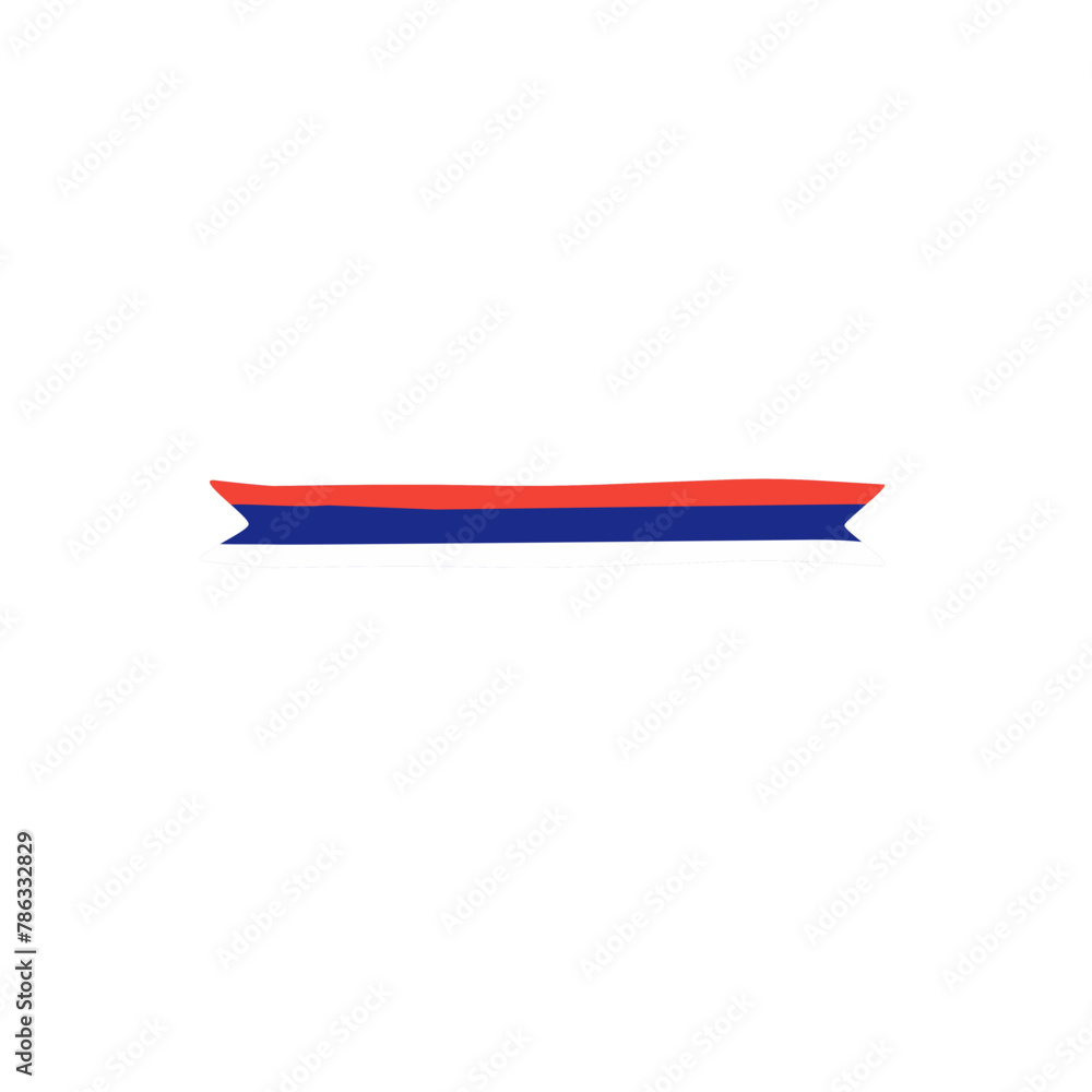 Naklejka premium serbian flag ribbon