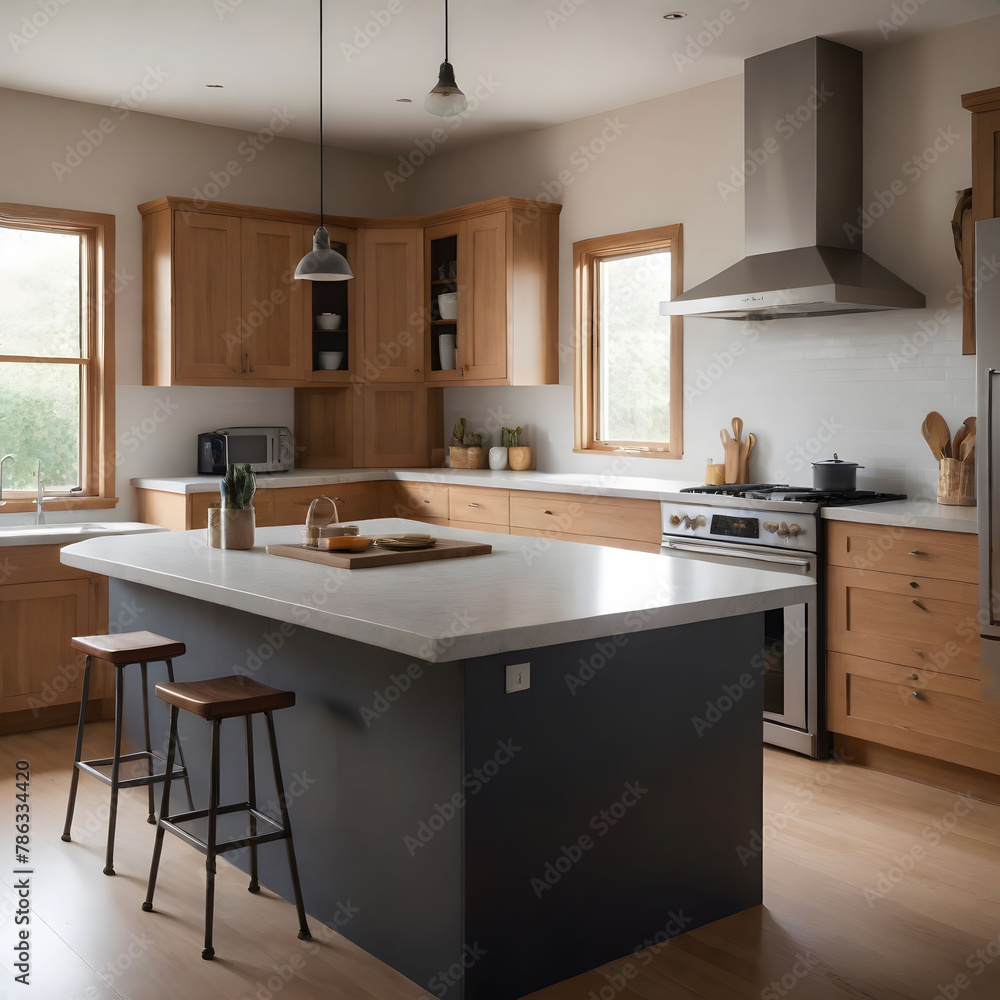 Elegant kitchen design with modern, elegant furniture
Elegant kitchen design with modern, elegant furniture