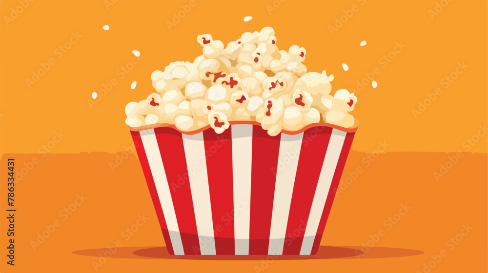 Popcorn made from a sweet type of corn flat vector isolated