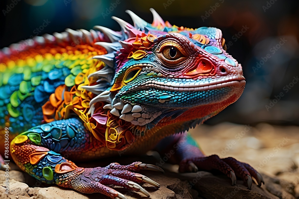 Obraz premium chameleon 