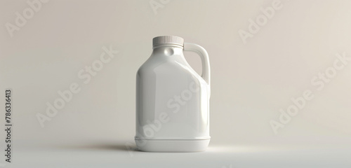 white plastic bottle on black background