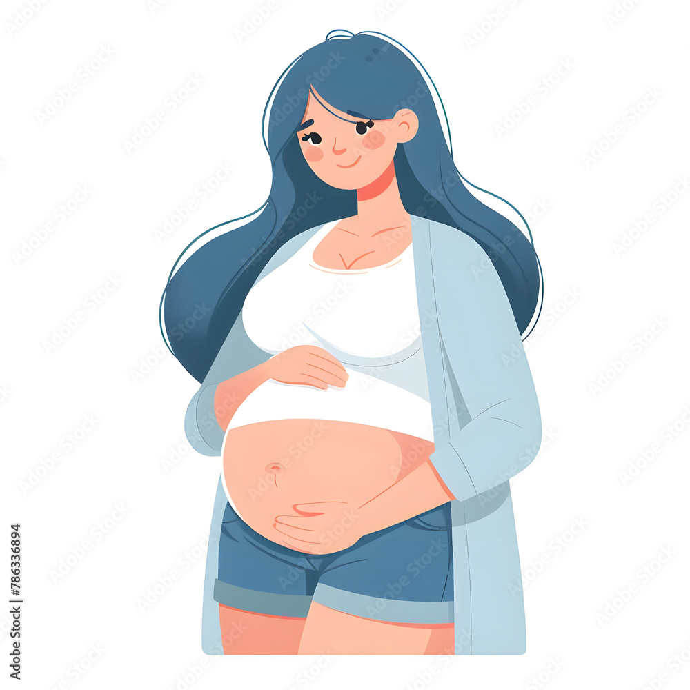 pregnant mom , flower and leaves,isolated on a white background, flat vector illustration
pregnant mom , flower and leaves,isolated on a white background, flat vector illustration