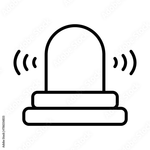 Fire alarm line icon