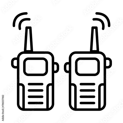Walkie talkie line icon