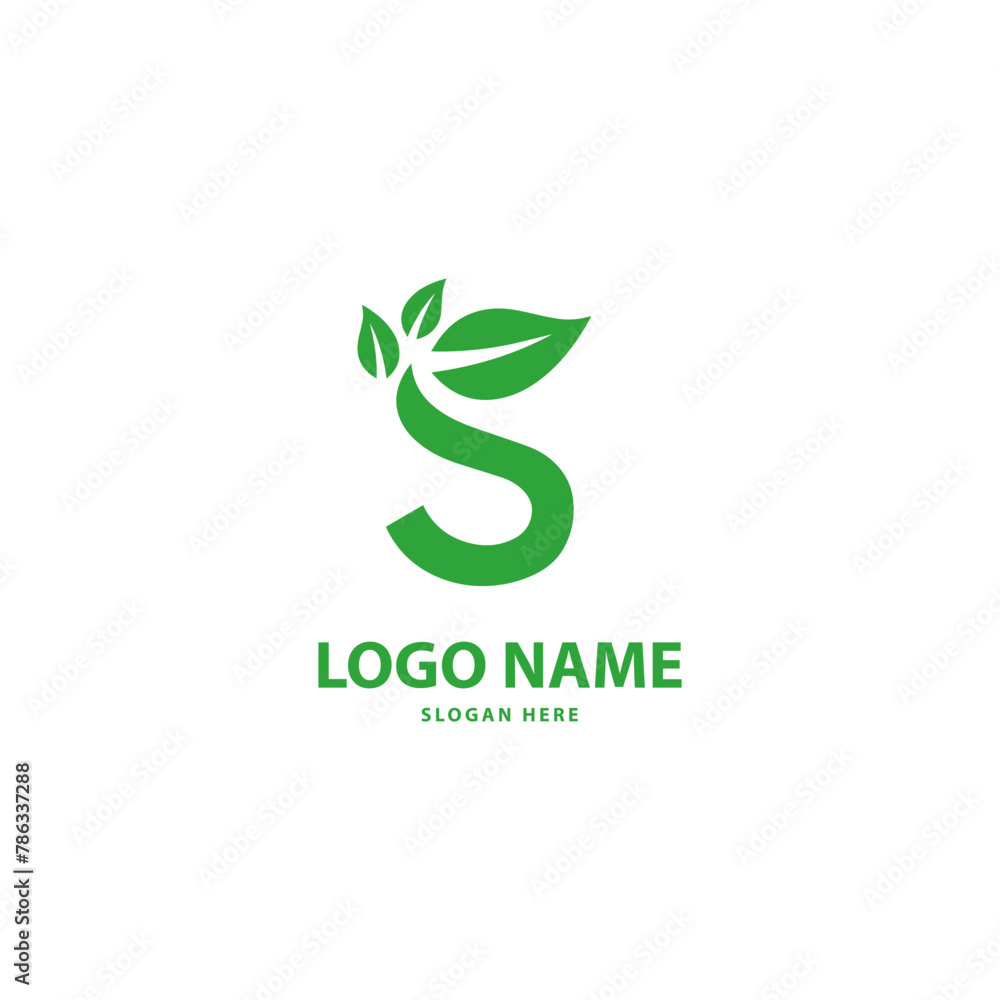 Leaf   logo design template vector. Leaf  Business abstract connection vector logo. Leaf  icon circle logotype.
