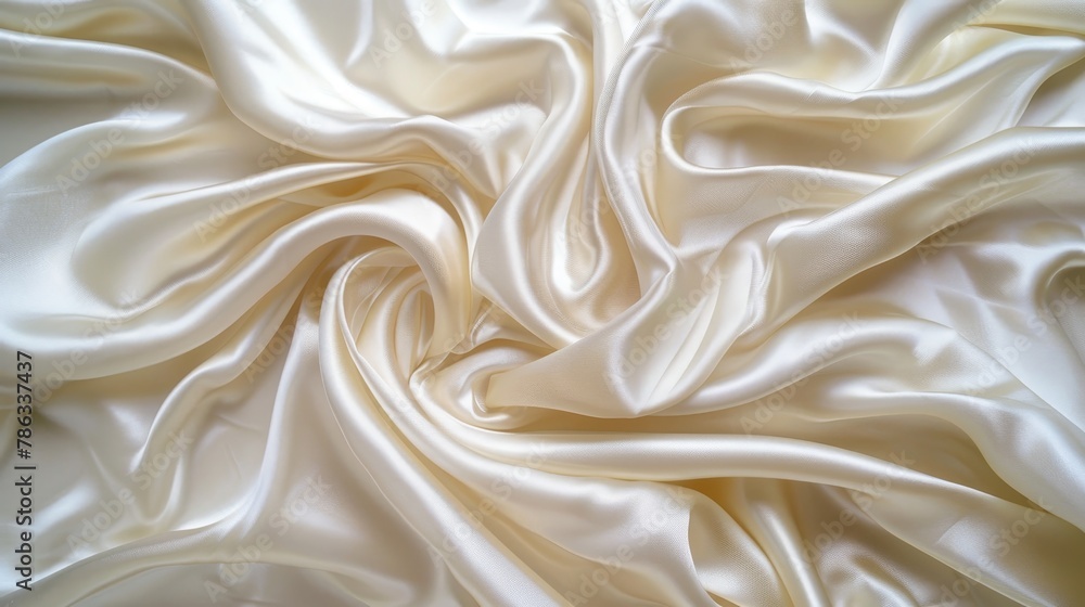 Luxurious white silk fabric perfect for creating an elegant backdrop at weddings