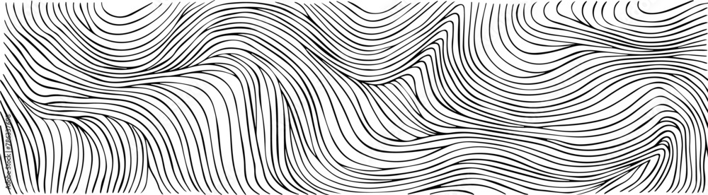irregular striped lines black transparent pattern, vector decoration overlay monchrome, laser cutting cnc background engraving, decorative print design backdrop