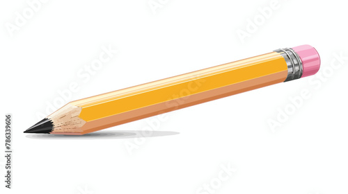 Realistic Pencil with Eraser Vector Vector illustration
