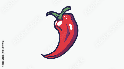 Red hot Chili illustration logo vector template flat vector