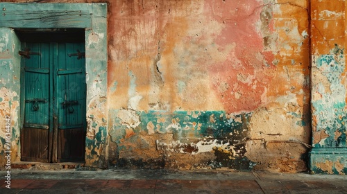 Aged wall with color © 2rogan
