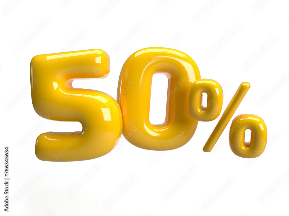 50 percent. 3D rendering. 50 percent. 3D rendering.