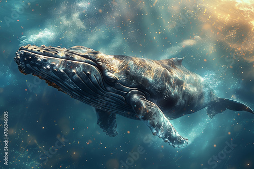 Whale under water 