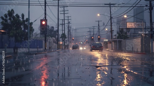 rain in LA 