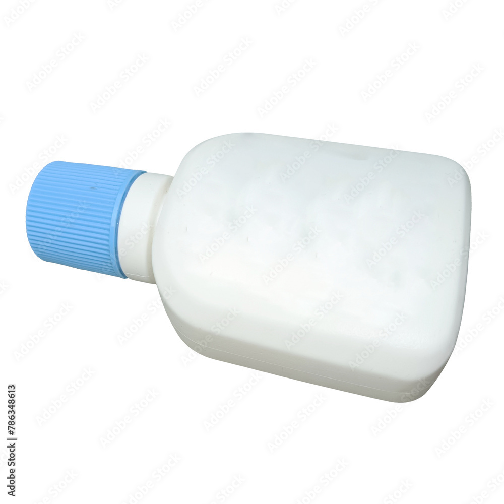 Empty bottle mockup with blue cap Empty bottle mockup with blue cap