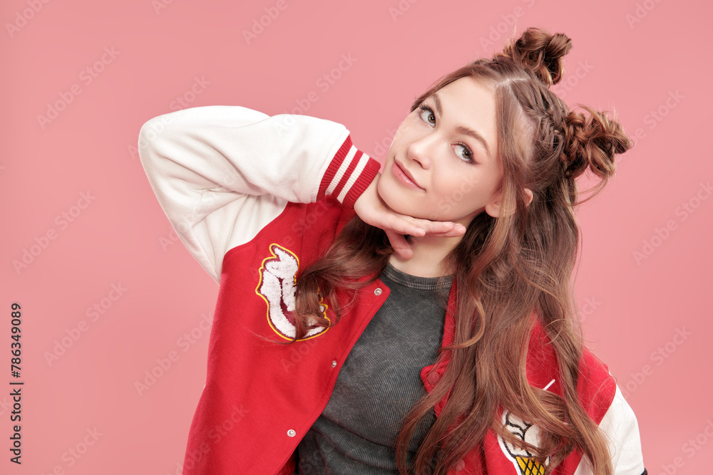 Naklejka premium cute teenage girl