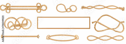 a set of rope and knots with a place for text