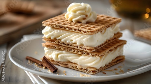 wafers with a vanilla cream