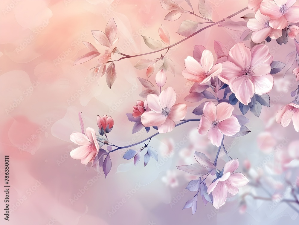 Pastel Flower Blooms Convey Warmth and Sincerity in Heartfelt Greeting Cards