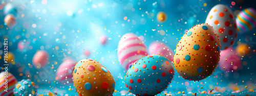  Colorful Easter eggs with polka dots