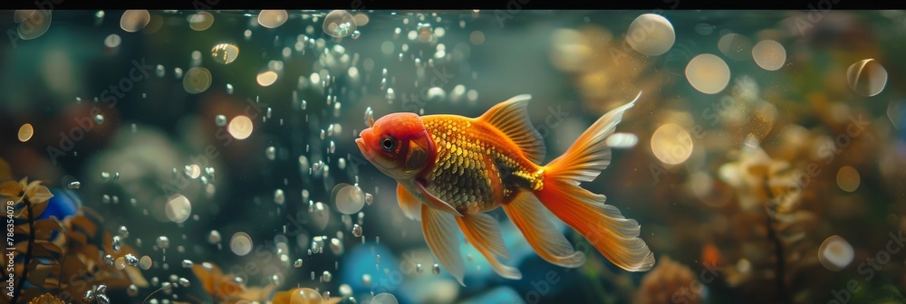 Goldfish in Aquarium Goldfish in Aquarium