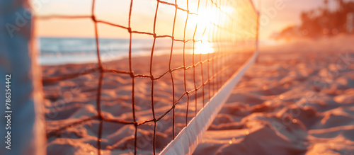 net volleyball beach concept banner background photo